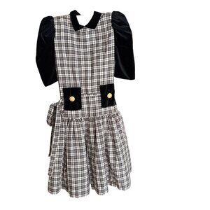 Joan Calabrese Girls Vintage Plaid Dress Size 10P